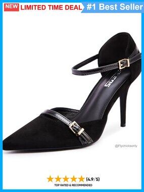 Women's Suede Pointed Toe Ankle Strap Stiletto Pumps High Heel Dress Shoes
